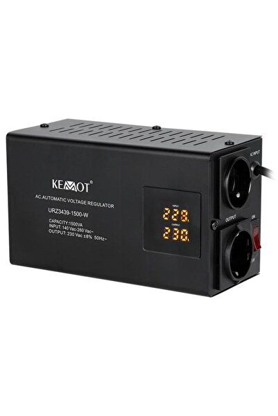 Kemot Automatic Voltage Stabilizer URZ 3439, 1500 VA/1050 W, 2 x Schuko