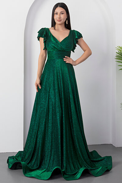 PULLIMM Βραδινό φόρεμα με μανίκια με βολάν 39925