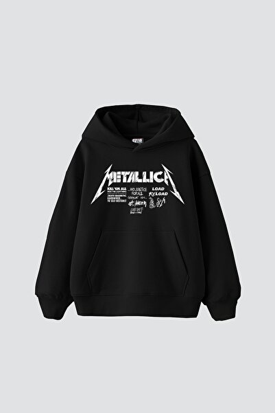 Tarzsokak Metallica Road Reload Baskılı Oversize Unisex Siyah