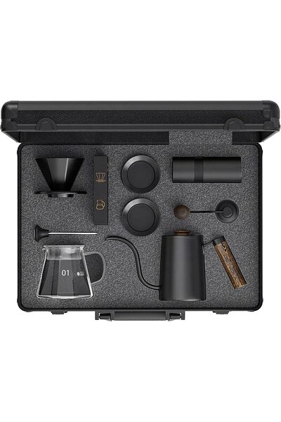 Generic Premium Multi Piece Hand Brewing Coffee Set – Grinder, Precision Scale, Thermometer & Gift Box