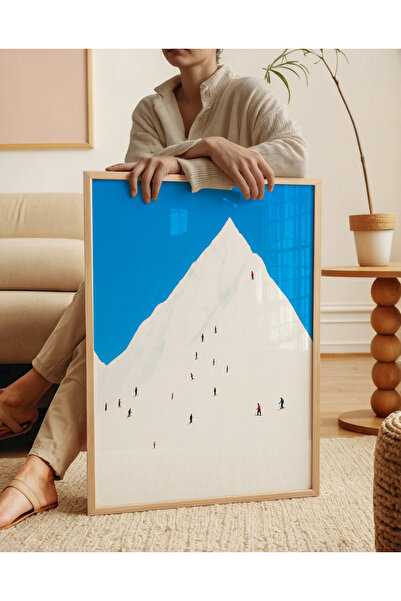 ARTHOUSECOLLECTIVE Schii în munții - Poster de schi - 2 - Dimensiuni pentru tablouri - Poster fără cadru