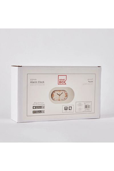 Home Box Espiri Table Alarm Clock - 21.0x4.7x12.6 cm