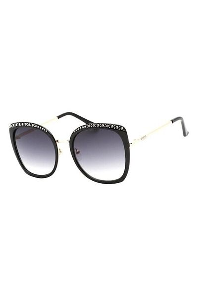 Guess , Sunglasses with gradient lenses, Gold, Black, 56-20-140