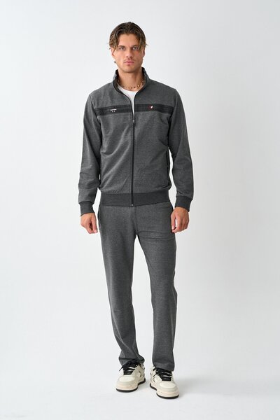 Dechers Men's Two Thread Large Size Sweat Suit Set E216
