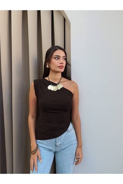 ESRAHELVACI One Shoulder Asymmetrical Blouse