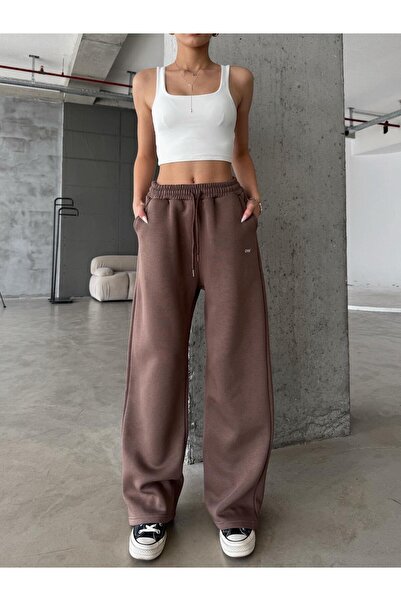 OYKUWEAR OW Baggy Oversize Kahve Eşofman Altı