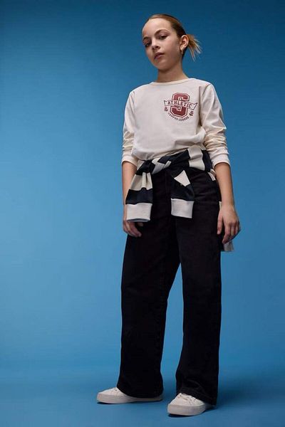 ASL GOLF CLUB Girl's Wide Leg Wide Leg Jeans