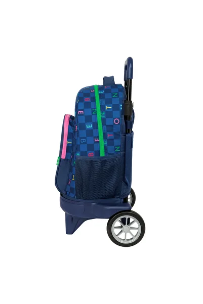 Benetton School Bag Damero Navy Blue 33 x 45 x 22 cm