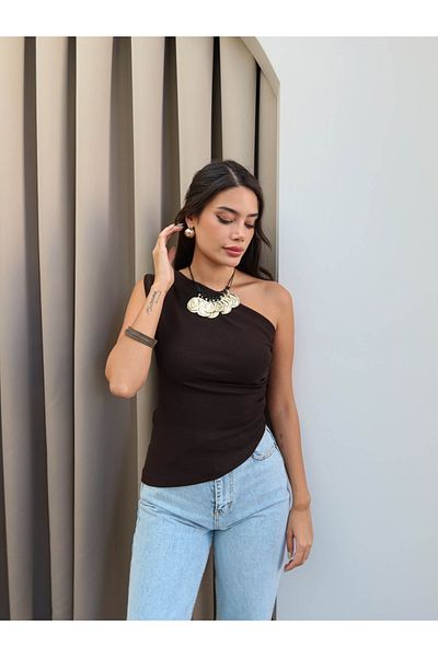 ESRAHELVACI One Shoulder Asymmetrical Blouse