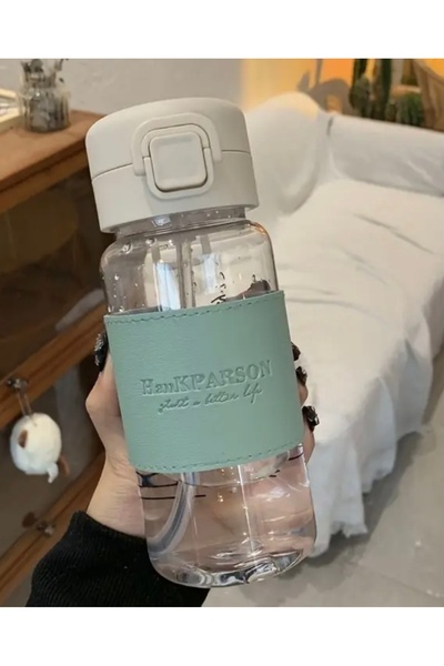 NandB 500ml şeffaf,Sızdırmaz,Pipetli,Su matarası