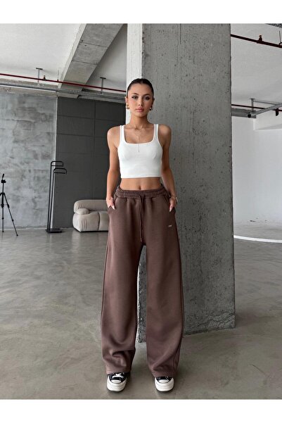 OYKUWEAR OW Baggy Oversize Kahve Eşofman Altı