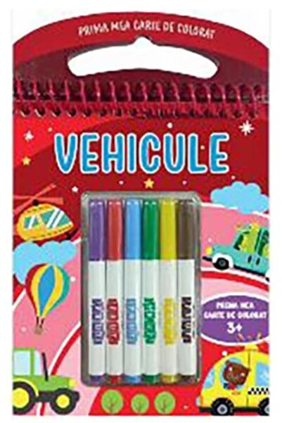 Editura Prut International Prima mea carte de colorat. Vehicule (cu carioci)