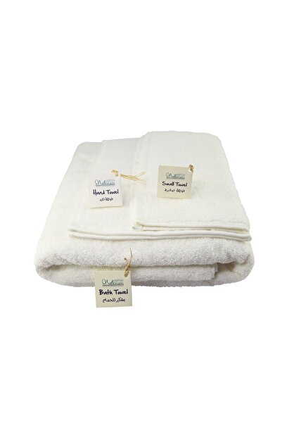 NEFERTARİ طقم مناشف حمام قطن من نفرتاري - 3 قطع