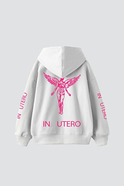 Tarzsokak Nirvana In Utero Roz Imprimat Oversize Unisex Alb