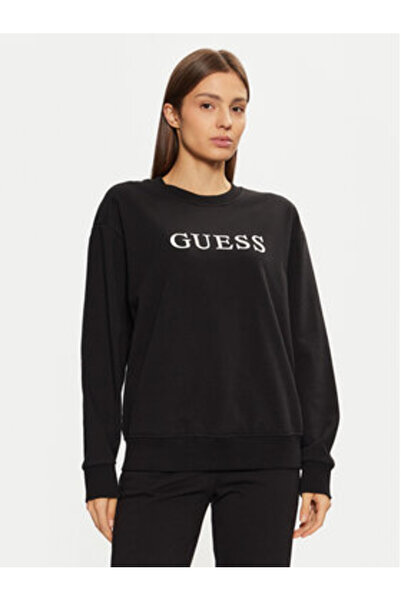 Guess Hanorac negru pentru femei O5RQ03KCO31