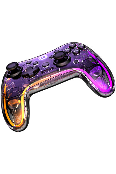 CANYON Gamepad Wireless cu Luminozitate GPW-04, PC/PS4/Xbox 360/Android, LED RGB (Transparent)
