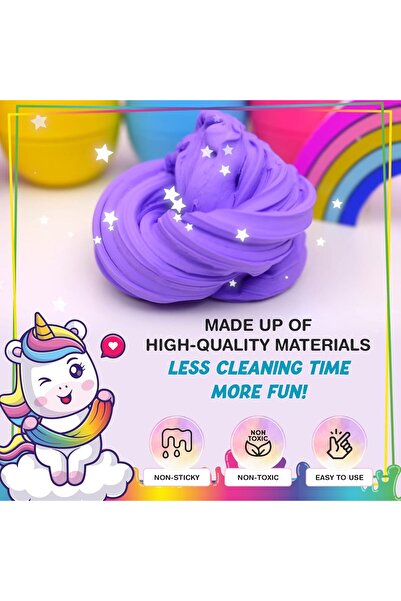 Generic 400ML Butter Slime Kit Kids 4 Pack Scented Glossy Cloud Slime Non-Sticky Soft Toy