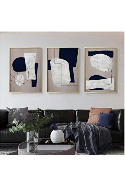 ALAYRA International Abstract Geometric Color Block Wall Art Set of 3 (30x40 ...