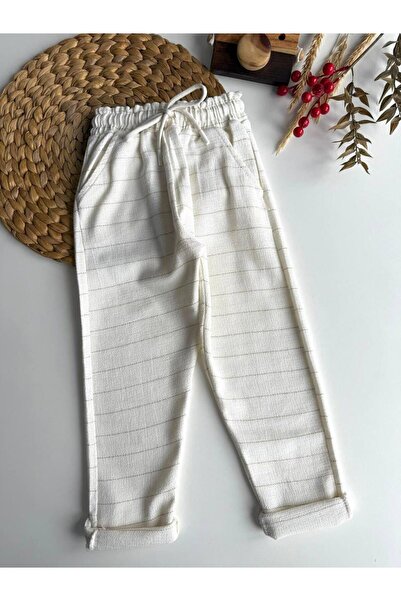 aybabykids Pamuklu Keten Kumaş Yakalı Ceket Takım Erkek Çocuk İkili Takım