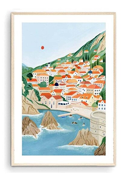 Emoda home Trove ملصق فني من Nationcog Dubrovnik كرواتيا، هدية سفر، ديكور منز...