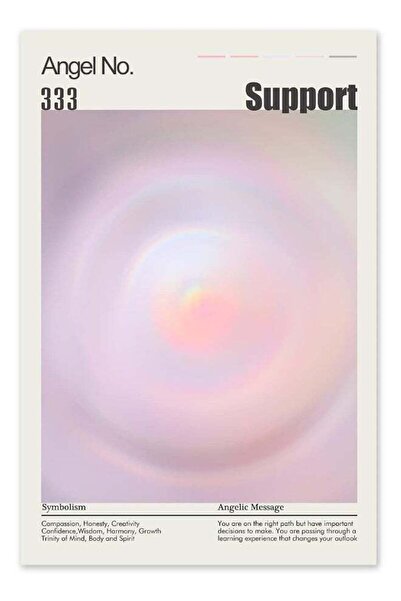 Emoda home Trove Angel Number 333 Abstract Gradient Aura Poster (20x30 cm) Un...