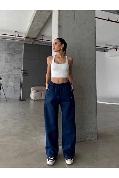 OYKUWEAR OW Baggy Oversize Lacivert Eşofman Altı