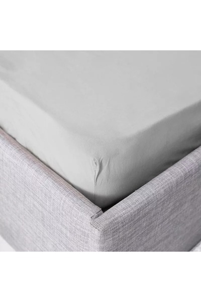 Home Box Ballina Solid Cotton Queen Fitted Sheet - 150x200+33 cm
