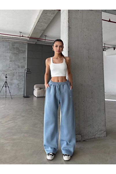 OYKUWEAR OW Baggy Oversize Bebe Mavi Eşofman Altı