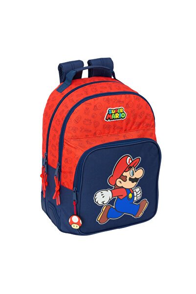 Super mario Ghiozdan școlar Super Mario Trick Roșu Albastru închis 32 x 42 x ...
