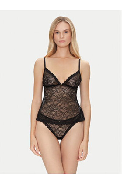 Guess Set de lenjerie intimă neagră pentru femei O5RG06KBGT0