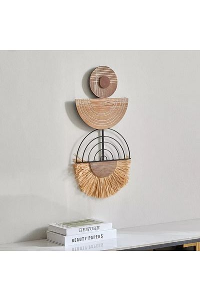 Home Box Percy Capri Wood and Metal Wall Decor - 31.1x61x1.9 cm
