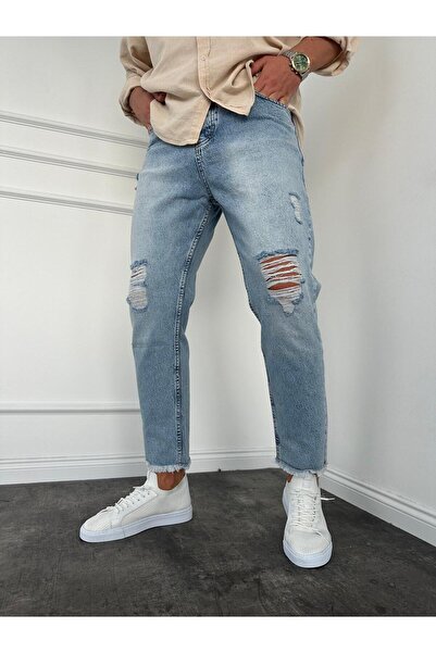 KağanKY Dečko farmerke sa snegom opranom nogom i resicama