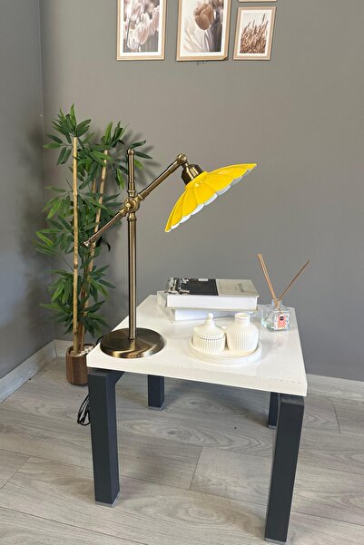 Bamyum Risso Sarı Masa Lambası Dekoratif Abajur Çocuk Odası Başucu Lambası Ok...