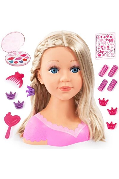 Bayer Set model pentru coafuri si machiaj, Bayer, 27 cm, 15 accesorii