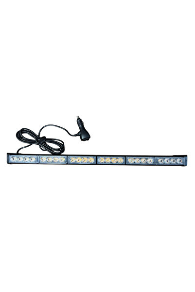 Carub Led Bar 68 Cm Sarı - Sarı Flaşlı 12-24v Mercek Led BR420 32 78