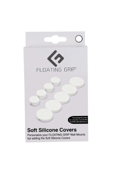 Floating Grip Wall Mount Caps with Floating Grip (White) - 9 Pieces