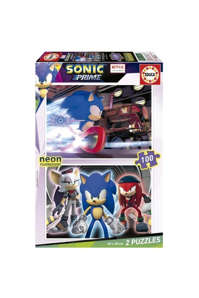 EDUCA - Puzzle 2x100 Sonic Prime Neon - 100 pieces
