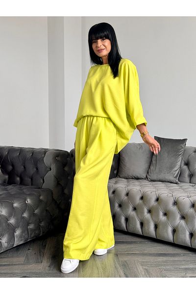 RAMONA BADESCU EXCLUSIVE Two-Piece Suit with Loose Blouse and Flared Pants