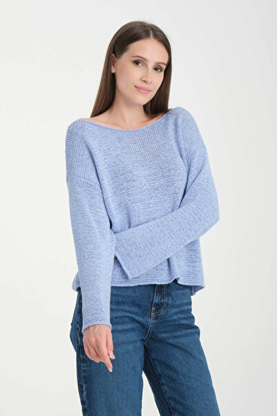 İLKCET MODA Pulover de damă oversize cu umăr jos