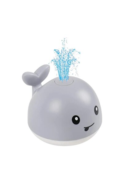 Amzo Bath Toy Whale with LED Light, Water Sprayer, Glows in the Dark, SLOSHY