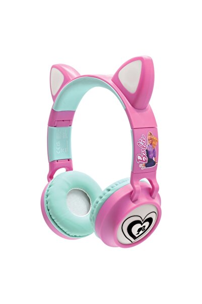 LEXIBOOK Wireless Headphones with Light-Up Cat Ears Barbie