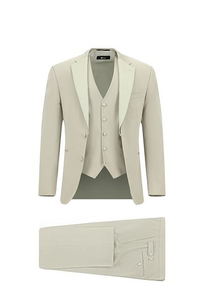 Kiğılı Regular Fit Mono Collar Vest Tuxedo & Groom Suit