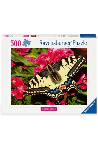 RAVENSBURGER Puzzle - Colorful Animals, Butterfly, 500 Pieces