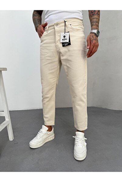 KağanKY Krem Boyfriend Jean