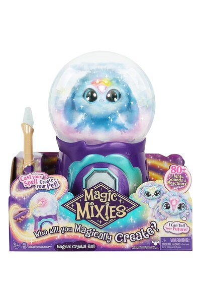 Magic Mixies Interactive Plush Toy, Magical Misting Crystal Ball, Blue