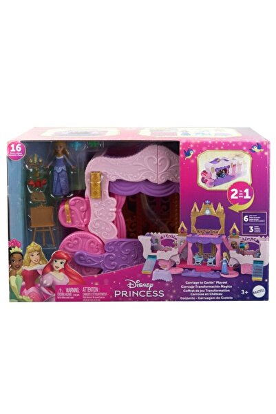 mattel Set de joacă 2 în 1 Disney Princess Carriage-Castle
