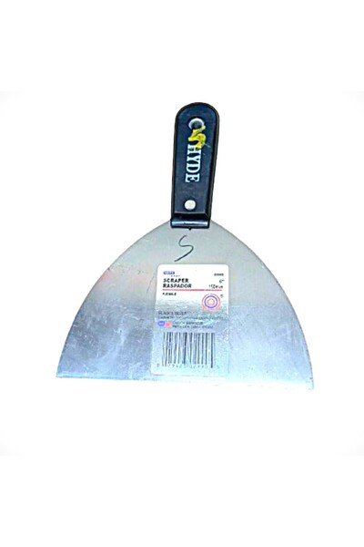 Hyde 6-Inch Paint Scraper – High-Carbon Steel Blade for Removing Paint, Glue, and Debris