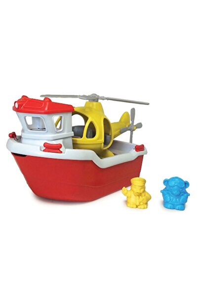 BigJigs Rescue Boat with Helicopter,