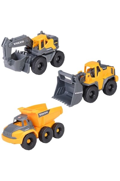 Simba Set Dickie Toys Set de construcții cu 3 vehicule 16 cm