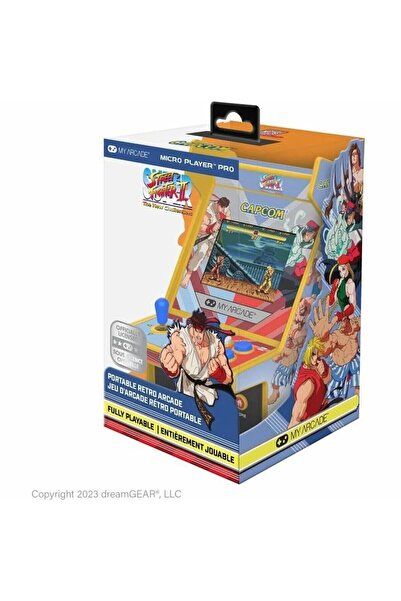 My Arcade Consolă de jocuri portabilă My Arcade Micro Player PRO, Super Street Fighter II, 7cm, multicoloră